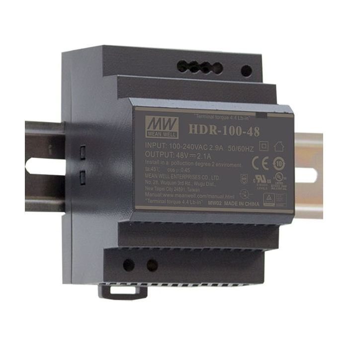 Mean Well HDR-100N Series Ultra Thin DIN Rail Power Supply