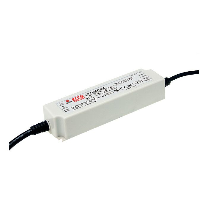 Mean Well LPF-60D Series Dimmable LED Driver 60W 12V – 54V